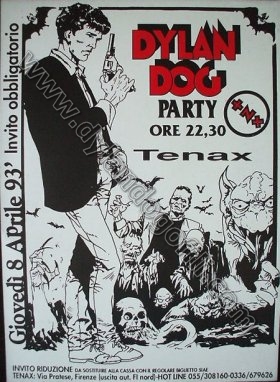 CARTOLINA INVITO PER DYLAN DOG HORROR PARTY                                                                                                                                                                                                               