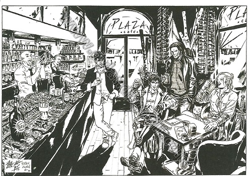 CARTOLINA PLAZA CAFE' - SUSHI E FUMETTI                                                                                                                                                                                                                   