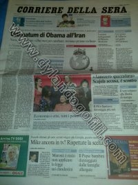 CORRIERE DELLA SERA 26 SETTEMBRE 2009                                                                                                                                                                                                                     