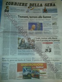 CORRIERE DELLA SERA 30 SETTEMBRE 2009                                                                                                                                                                                                                     