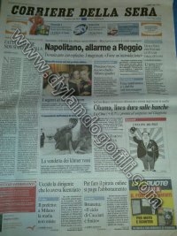 CORRIERE DELLA SERA 22 GENNAIO 2010                                                                                                                                                                                                                       